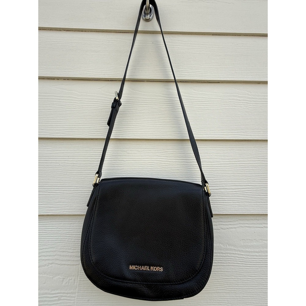 Michael Kors Black Leather Crossbody / Shoulder Bag Medium